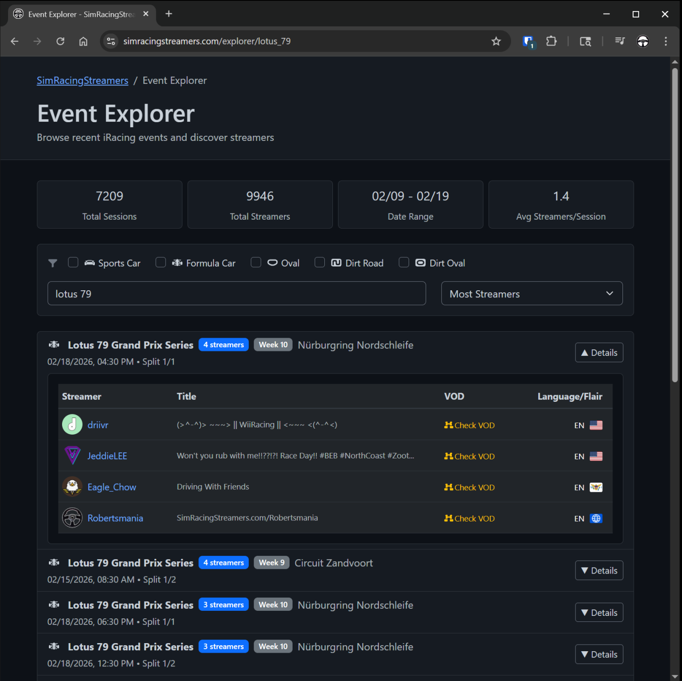 Event Explorer URLs
